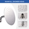 WOWOW 1-Spray Patterns with 1.8 GPM 8 in. Wall Mount Rain Fixed Shower Head in Brushed Nickel - 3 of 4