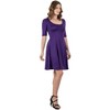 24seven Comfort Petite Apparel A Line Knee Length Dress Elbow Length Sleeves - 2 of 4