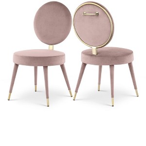 Meridian Furniture,Brandy Velvet Dining Chair, Set of 2 - 1 of 4