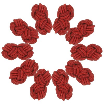 Unique Bargains Elastic Fabric Silk Knot Cufflink for Men