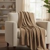 Zig Zag Bronze Cotton Throw 46x67 inch for Sofa & Bed by Manual Woodworkers and Weavers - 3 of 3