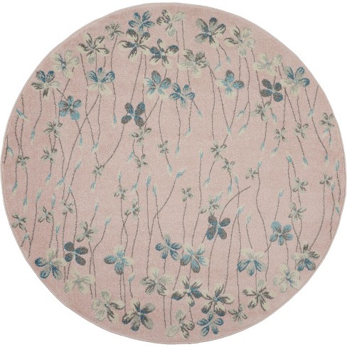 Nourison Tranquil Tra04 Pink Indoor Area Rug 5'3
