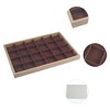 Unique Bargains Girls' Velvet Brown Jewelry Container Trays with Removable Dividers - 2 of 4