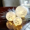 Melrose LED Frosted Snowflake Globe (Set of 3) - 2 of 4