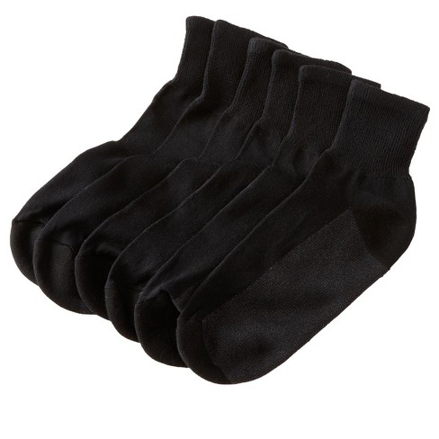 KingSize Men's 1/4" Length Cushioned Crew 6 Pack Socks - image 1 of 4