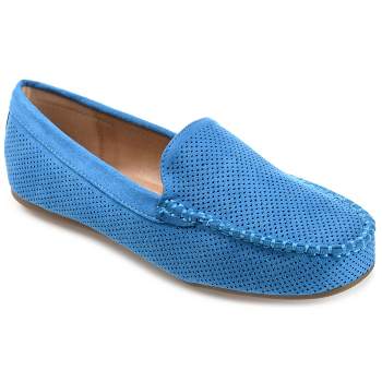 Journee Collection Womens Halsey Comfort Insole Slip On Round Toe Loafer Flats