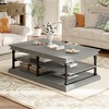 Christopher Knight Home Cortez Modern 55" Wood Coffee Table with 2 Open Storage Shelves - 2 of 4