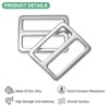 Unique Bargains Zinc Alloy Durable Multipurpose Tri Glide Metal Buckles for Bags 6 Pcs - 2 of 4