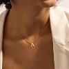 Personalized Initial Necklace: 18K Gold Plated over Stainless Steel, Dainty Tiny Letter Pendant for Women - Monogram Jewelry Gift - 3 of 4