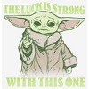 Women's Star Wars The Mandalorian Grogu St. Patrick's Day The Luck is Strong With This One T-Shirt - 2 of 4