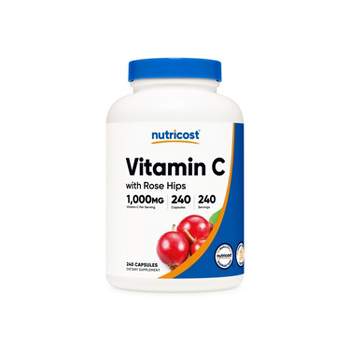 Nutricost Vitamin C With Rose Hip Capsules (1025 MG) (240 Capsules)