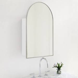 TEHOME Arched Bathroom Medicine Cabinet with Mirror Recessed and Surface Mount Medicine Cabinet Mirror - 1 of 4