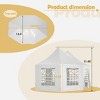 1pc Outdoor Event Tent, PVC-Coated Canopy with Steel Frame, Removable Walls & Carrying Bags for Weddings and Parties - Coolbibila - 4 of 4