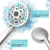 Attop Shower Head 4.7 Inch Chrome 6-Setting Detachable Showerhead Set with 59 Inch Stainless Steel Hose and Adjustable Showerhead Holder - 2 of 4
