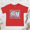 The Juniper Shop SmileyWorld Patriotic Checkered Peace Toddler Short Sleeve Tee - 2 of 4