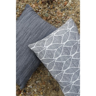 Cool Tropics Black and White Acrylic Square Pillow