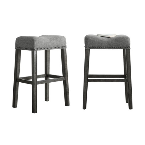 NicBex Set of 2 Bar Stools for Kitchen Island,Modern Counter Bar Stools with Wood Legs,Bar Chairs for Dining Rooms,Kitchens Islands,Tan/Gray - image 1 of 4