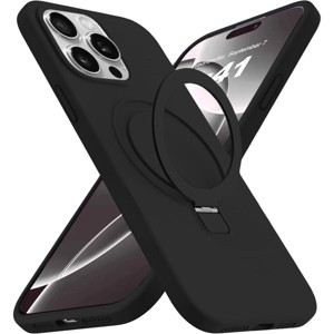 Entronix [Magnetic] Case Compatible with iPhone 15 Pro Max - Soft-Touch Liquid Silicone Gripstand - 1 of 4