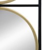 PAGED Wall Mirror Bathroom Mirror Stylish Vanity Mirror with 3 Convex Mirrors, Gold Rectangular Frame for Bathroom - 4 of 4