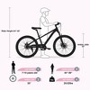 CAVINAS 20 Inch Single Speed Mountain Bike with Double Disc Brake,Steel Bicycle with Suspension Fork for Garden & Outdoor,White+Pink - 3 of 4
