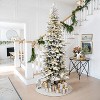 LuxenHome 7.5Ft Pre-Lit Flocked Artificial Christmas Tree with Pine Cones Green - 2 of 4