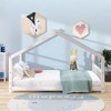 NicBex Twin/Full Size Montessori Toddler Floor Bed with House-Shaped Design for Kids/Boys/Girls,Wood Slats Support,No Box Spring Needed,Easy Assembly - 2 of 4