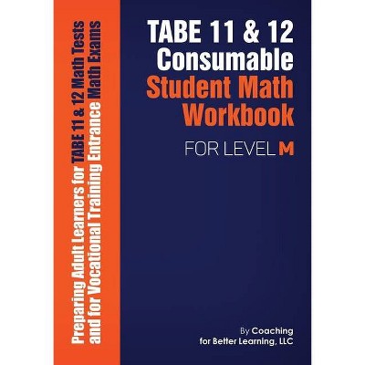 TABE 11 and 12 Consumable Student Math Workbook for Level M - (Paperback)