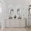 LLHZSY Dimmable Square Bathroom Crystal Vanity Light Wall Sconces - 3-Light - Chrome - 4 of 4