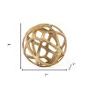 HomeRoots 7" Gold Aluminum Geo Orb Tabletop Sculpture - 3 of 4