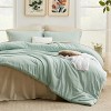 5/7 Pcs Soft Bedding Set All Season Boho Bed in a Bag Contrasting Design - 2 of 4