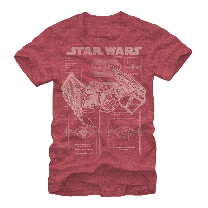 Men's Star Wars TIE Fighterprint T-Shirt, 1 of 5