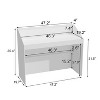 Famapy White Reception Desk Modern Style Lightweight - 3 of 4