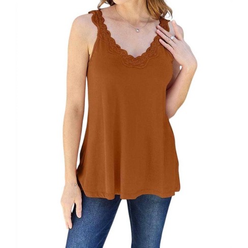 Women's Effortless Elegance Lace V-Neck Cami - Basic Bae - image 1 of 4