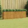 vidaXL Garden Raised Bed Rusty Corten Steel 110.2 x 15.7 x 31.5 in - 2 of 4