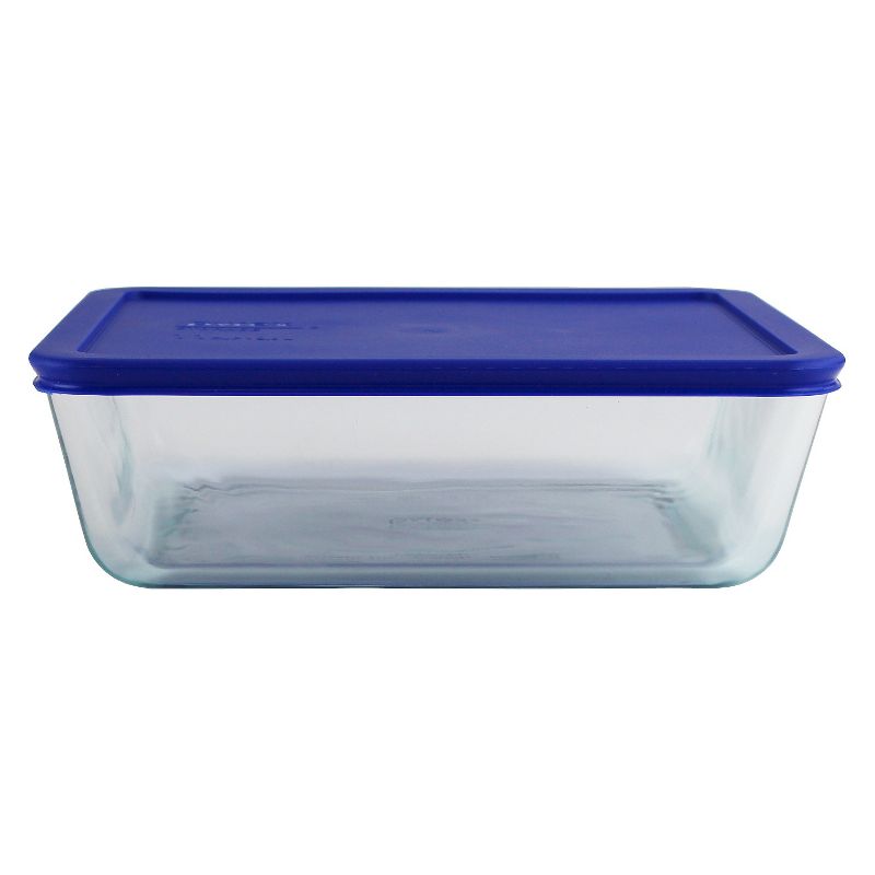 Pyrex 11 cup Food Storage Container Cadet Blue, 1 of 3