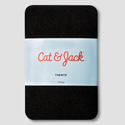 Toddler Girls' Solid Tights - Cat & Jack™ Black 2T-3T