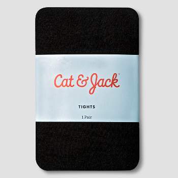 Toddler Girls' Solid Tights - Cat & Jack™ Black