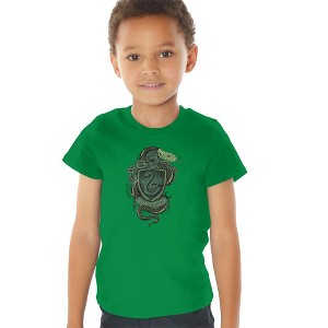Toddler Boys' Harry Potter Vintage Slytherin Shield Crest T-Shirt - 1 of 4