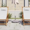 vidaXL Parasol Stand Grey Polished granite and stainless steel 17.7 in - 3 of 4