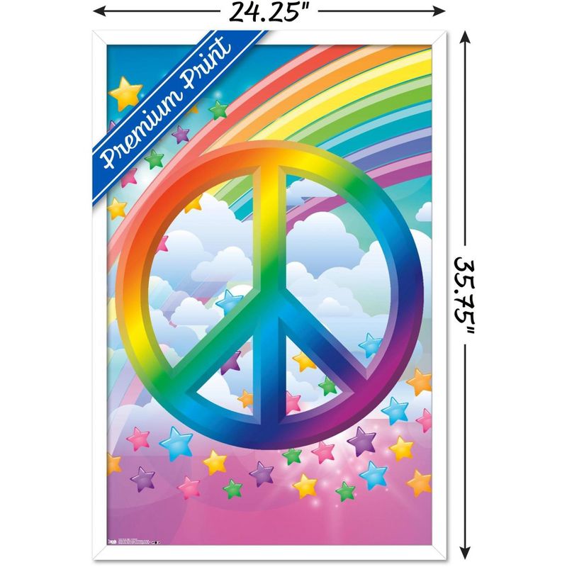 Trends International Peace Sign - Rainbows Framed Wall Poster Prints, 3 of 7