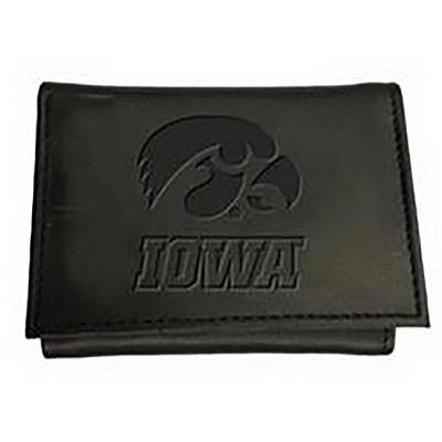 Evergreen University of Iowa Tri Fold Leather Wallet