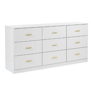 NicBex Dresser for Bedroom,Wide Chest of Drawers with Golden Handles,Storage Dressers for Bedroom - 1 of 4