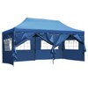 DSVIMOY 10'*20' Canopy Tent, Party Tent with 4 Sidewalls, 3 Height Adjustable, Outdoor Canopy Tent for Weddings, Blue, 240"*120"*132" - 4 of 4