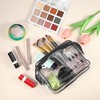 Unique Bargains Women's Transparent Waterproof Travel Makeup Bags Black 3 Pcs - 4 of 4