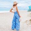 Women's Breezy Blue Floral Wide-Leg Jumpsuit - Cupshe - 4 of 4