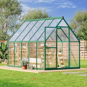 GustoWave 6x9 Ft Aluminum-Framed Polycarbonate Greenhouse Kit - 1 of 4