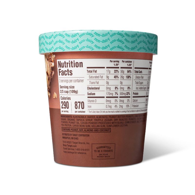 Non-Dairy Plant Based Peanut Butter and Chocolate Frozen Dessert - 16oz - Favorite Day&#8482;, 4 of 8