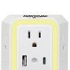 RAYOVAC® 6-AC Outlet and 2-USB Port 300-Joules Portable Surge Protector Wall Tap with Phone Holder and Night-Light, SS-Q205 in White - 3 of 4