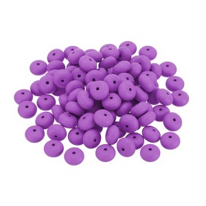 Unique Bargains Lentil Focal Cute Silicone Beads for Keychain Jewelry Making 50 Pcs - 1 of 4