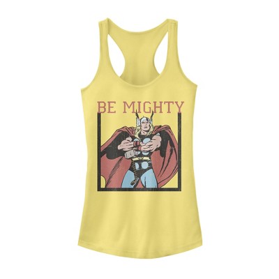 Junior's Marvel Classic Thor Be Mighty Racerback Tank Top
